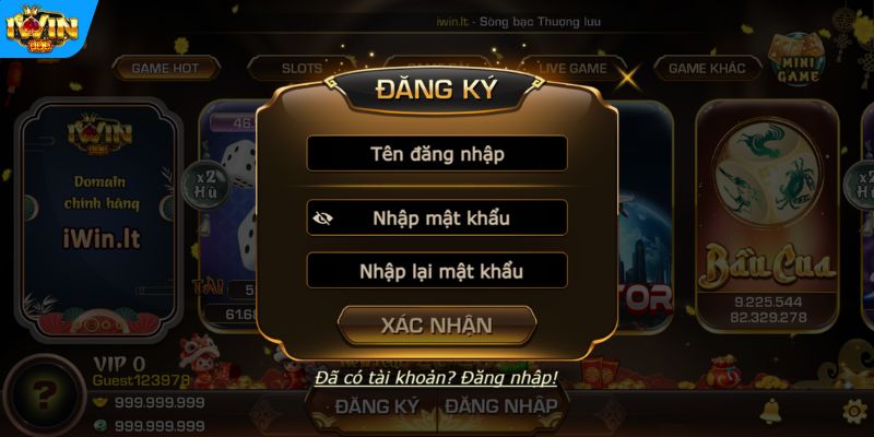 Nhấn chọn nút “Đăng ký”, một biểu mẫu sẽ hiện ra